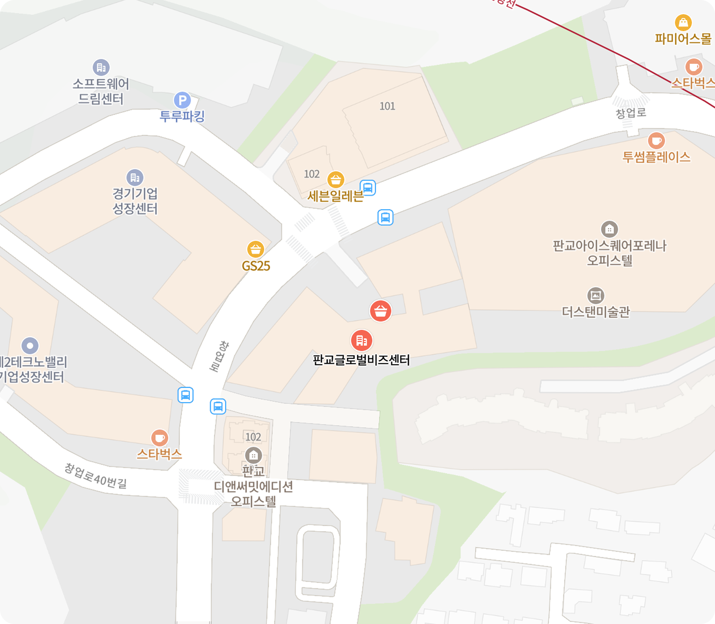 판교 지사 지도